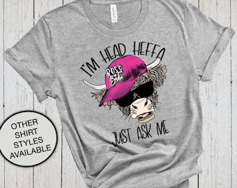 Head Heffa Shirt, Farm Girl Shirt, Country Shirt, Highland Cow Shirt, Boss Babe, Head Heifer, Farm Animals, Mothers Day Gift, Cow Lover Gift