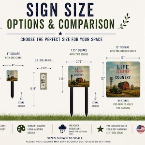 a sign size guide for options and comparison