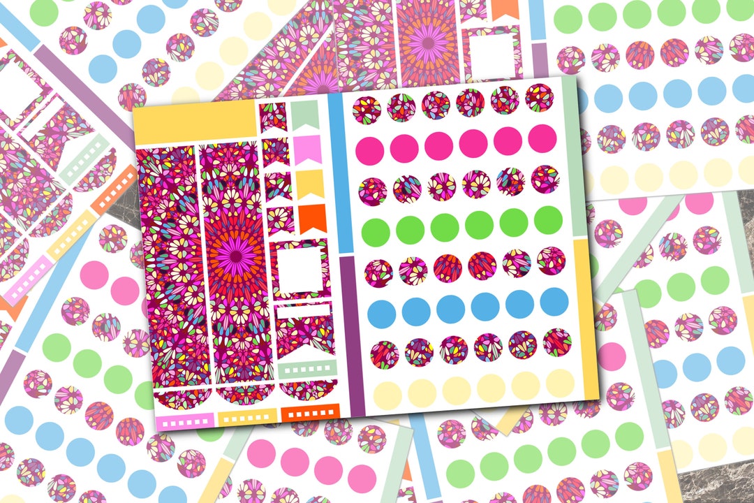 Mandala Sticker Sheet, Planning Stickers, Diary Stickers, Student ...