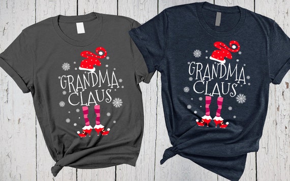 Camiseta de la abuela Claus, camisetas de abuela, traje de Papá Noel,  camiseta de Navidad, camiseta de abuela, camiseta personalizada, camiseta