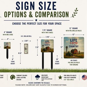 a sign size guide for options and comparison