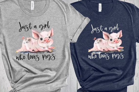 Just A Girl Who Loves Pigs Hog Lover Cute Farmer Gift Girls T-Shirt Just A Girl Who Loves Pigs Hog Lover Cute Farmer Gift Girls T-Shirt