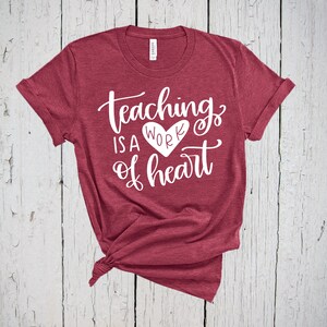 Lesgeven is een werk van hart, shirt leraar, lesgeven is mijn jam, lesgeven liefde inspireren, shirt leraar, cadeau leraar, kleuterschool
