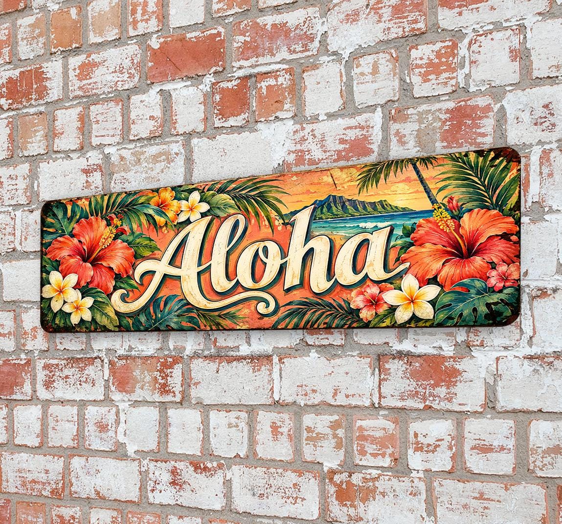 HAWAII スチール標識ビンテージ 本物 USA雑貨 Vintage Hawaii Signs - Etsy