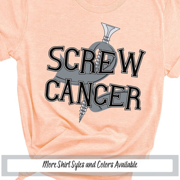 Screw Cancer Gray Brain Cancer Ribbon Shirt, Cancer Sucks, Cancer Gifts Oncology Nurse Shirt, Cancer Support Shirt, Neurology Surgeon Tshirt