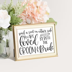 Please Pick A Seat Sign, 8x10 Printable, Wedding Signage, Wedding Welcome Sign, Guest Book Table Sign, Wedding Seating, Wedding Poster Sign