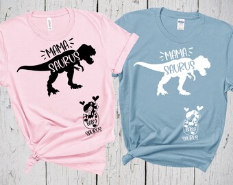 Mama Saurus Baby Saurus Shirt, Baby Reveal, Dinosaur Family, Pregnancy Shirt, Baby Shower, Baby Announcement, New Mom Shirt, Preggers Shirt