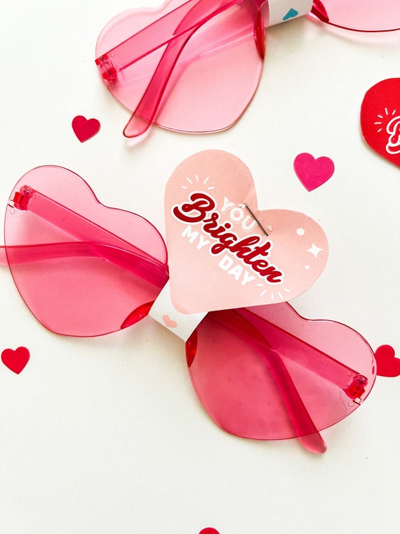 Sunglasses Gasses Valentine, school valentine, classroom valentine, cute valentine, printable, no candy valentine - INSTANT DOWNLOAD