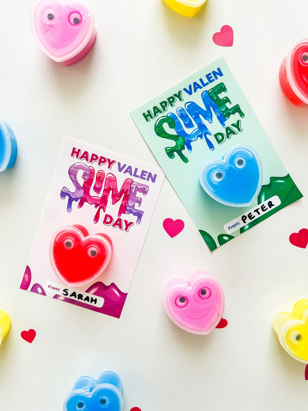 Happy Valenslime Slime Valentine, School Valentine, Classroom Valentine ...