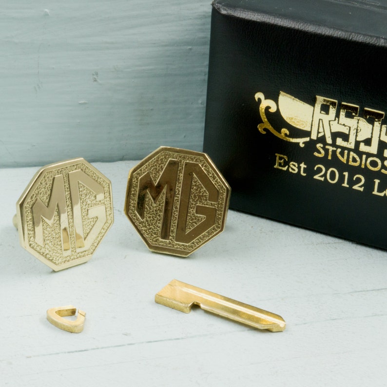Upcycled MG Car Key Cufflinks