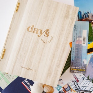 Days Well Spent - Wooden Engraved Travel/Vacation Memory Box