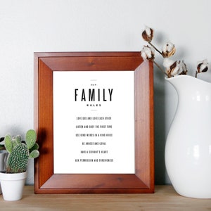 Custom Family Rules Print