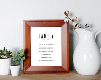 Custom Family Rules Print