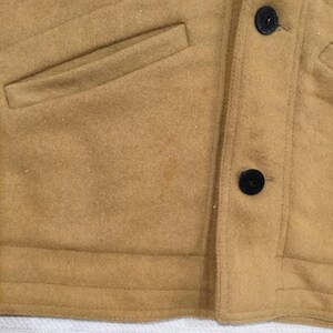 Vintage 70er Jahre Pendleton Tan Brown Solid Wolljacke Ranch Mantel Größe Large Bild 7