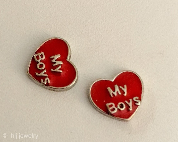 I Love My Grandma Red Heart Floating Charm For Glass Memory Locket Necklaces