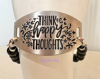 Think Happy Thoughts 8" Connector Bracelet