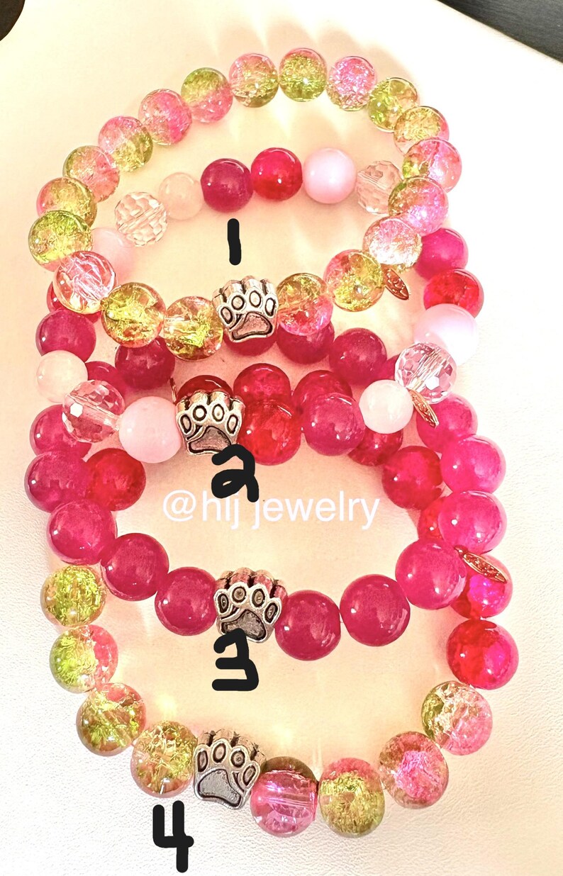 Paw Print or Rainbow Bridge Pet Memorial 7" Stretch Bracelet With Paw ...