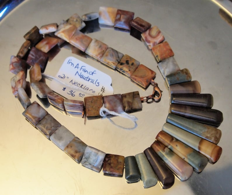I/'m A Fan of Neutrals 21 Necklace handmade in the U.S.