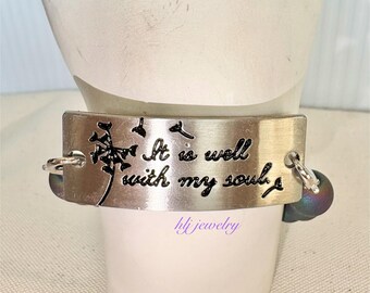It is Well 7.75" Connector bracelet with Rainbow Druzy Beads