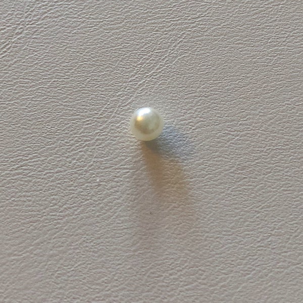 Small Round Pearl Floating Charm for Floating Locket, Classic Pearl, Wedding Pearl, White Pearl