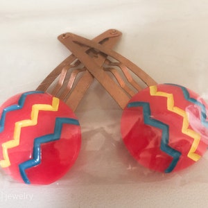 Decorated Easter Egg Snap Barrettes - decorated eggs, Easter basket, Easter gift