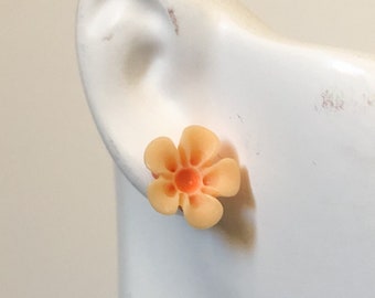 Mandarine Blüten Ohrringe