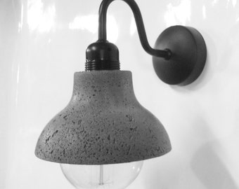 M422 Wand / schwarzer Haken / Wand Beton Lampe