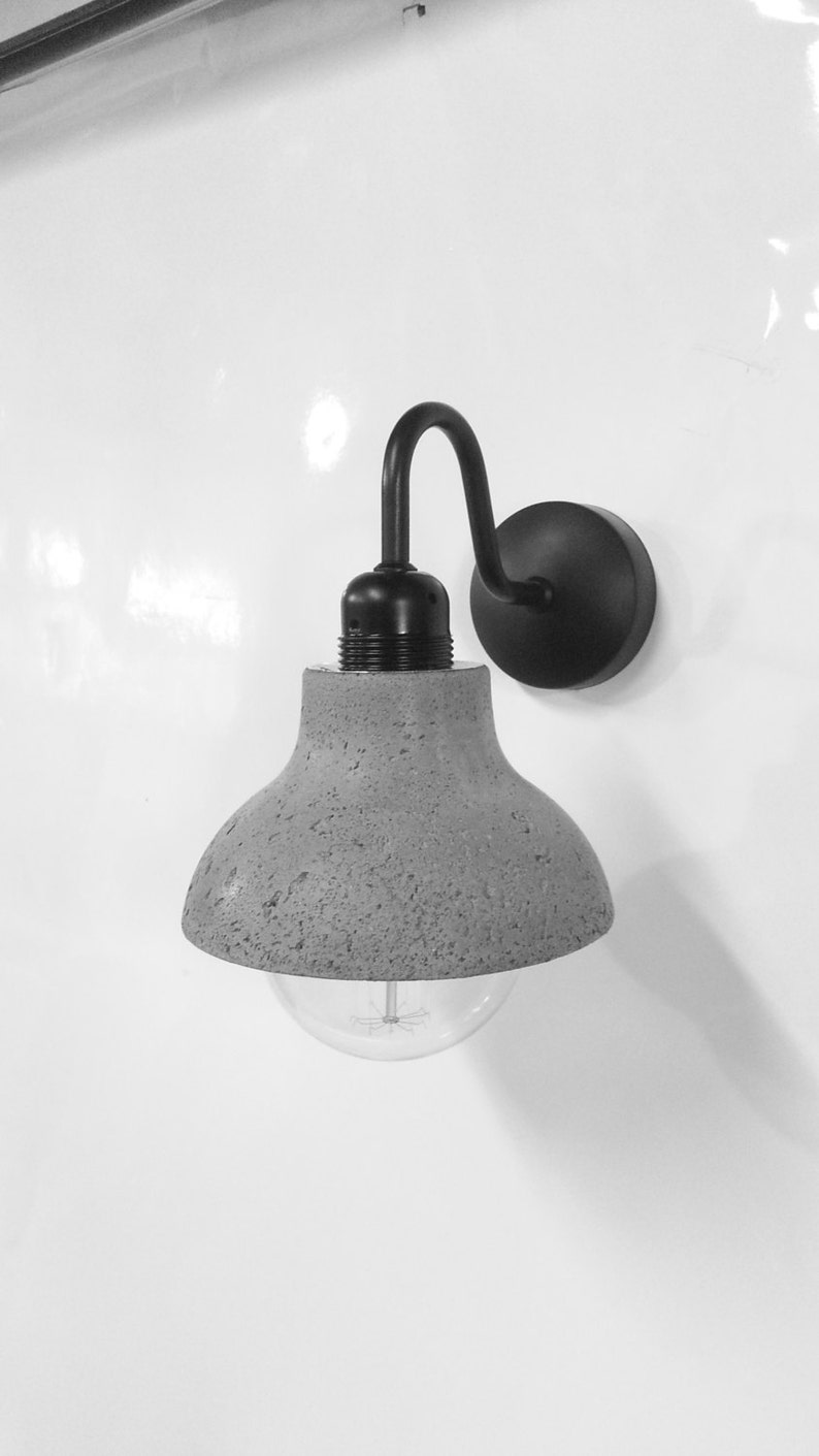 M422 Wall / Black Hook / Wall Concrete Lamp Etsy