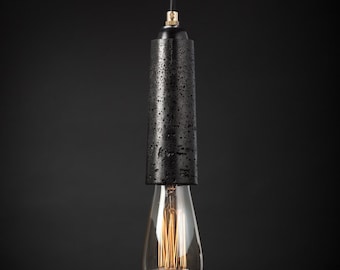 Falcon Black Concrete Lamp