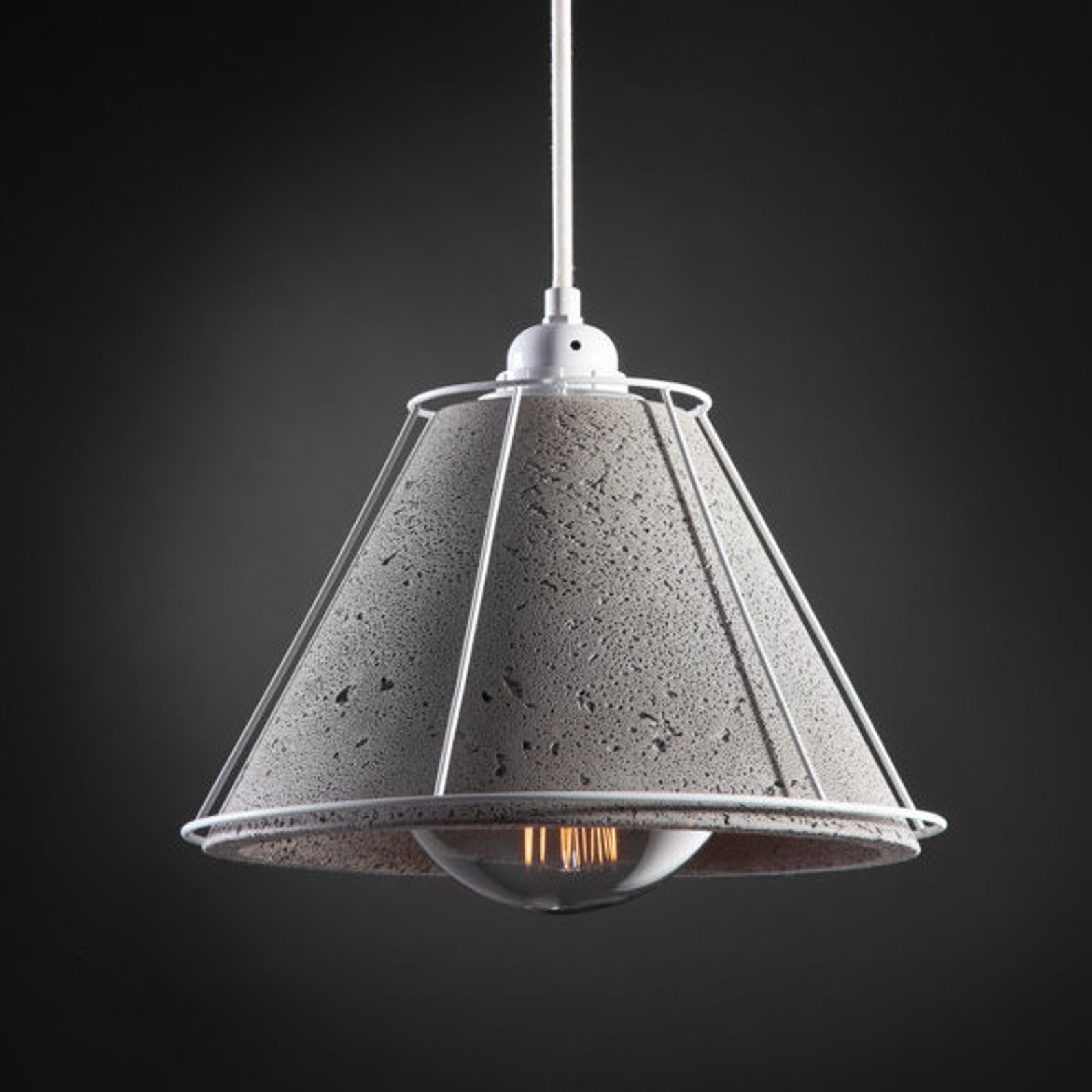Mati Concret Lamp - Etsy