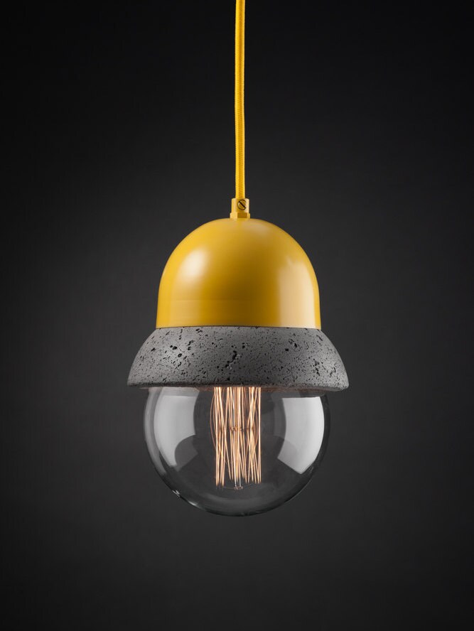 Maayan - Lampe en Béton Léger Pendentif