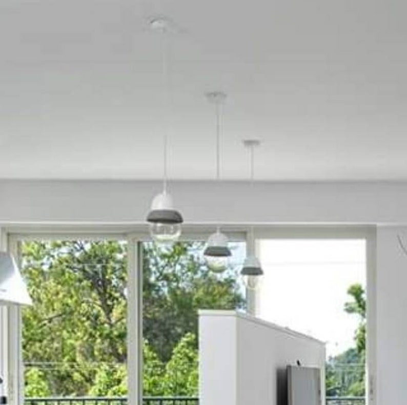 Maayan Pendant Lightweight Concrete Lamp White