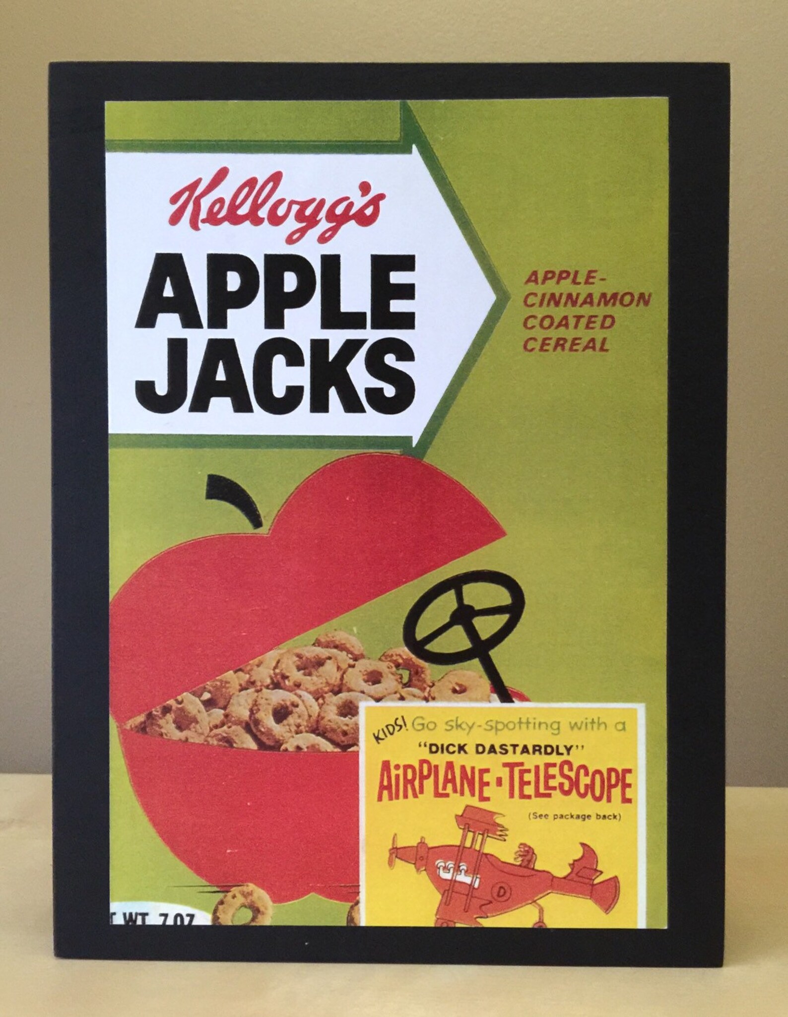 Retro Apple Jacks Cereal Box Art Deep Wooden Panel Showcases Etsy
