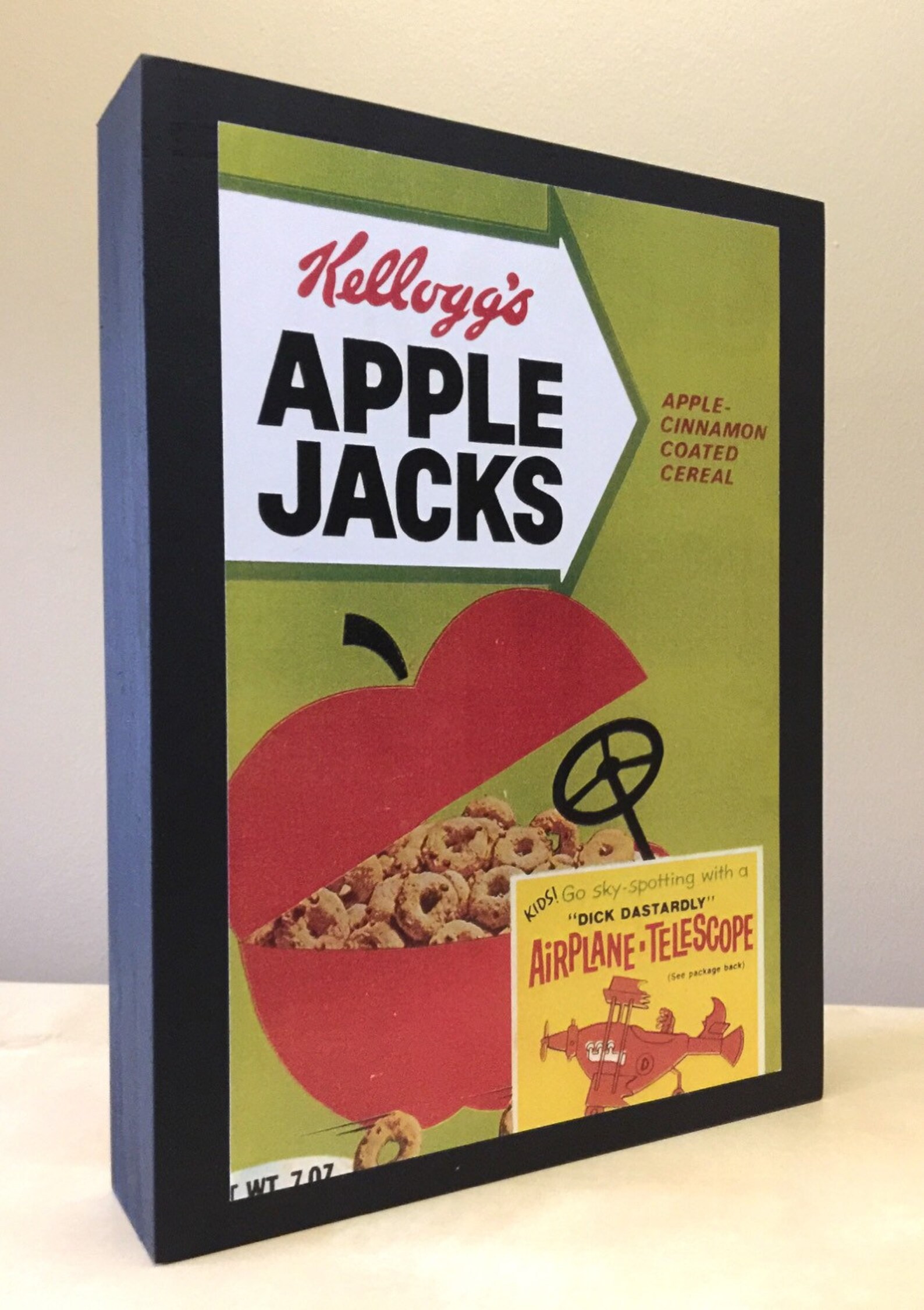 Retro Apple Jacks Cereal Box Art Deep Wooden Panel Showcases Etsy