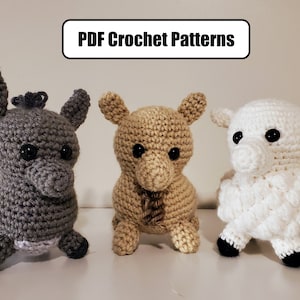 Nativity Set Crochet Patterns - Animals