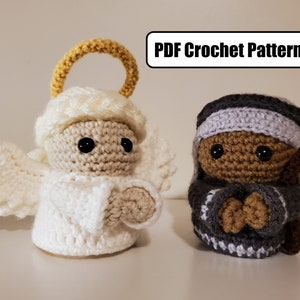 Nativity Set Crochet Patterns - Angel and Shepherd