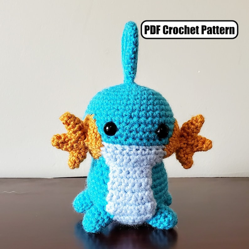 Mudkip Amigurumi Crochet Pattern - Etsy