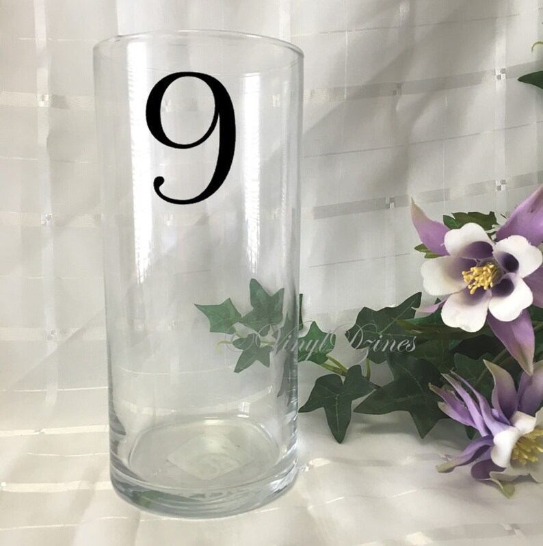 Wedding Table Numbers Fancy Font Vinyl Table Numbers | Etsy