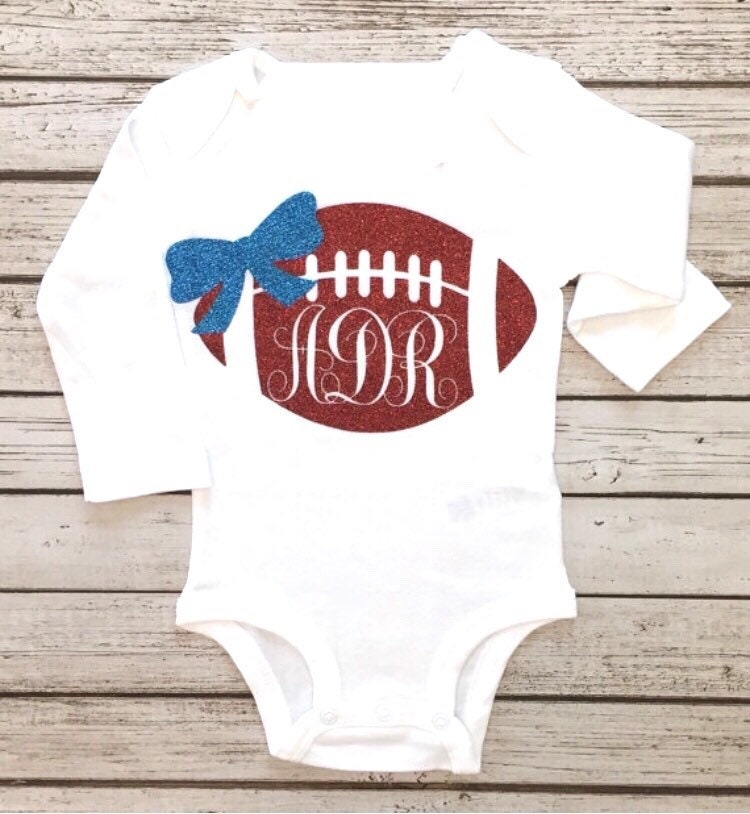 Baby Girl Clothes Monogram Shirt Football Shirts Monogram Etsy