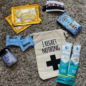 Personalized Hangover Kit | Pre-packaged and Filled Hangover Kit | Bachelorette Party  | Bridesmaid Gift | Party Favor  | Bachelor Party