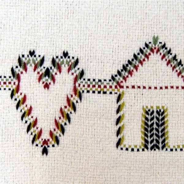 Home is Where the Heart is, Swedish weave digital pattern