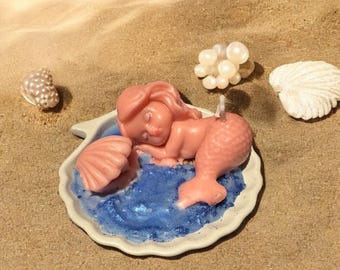 Housewarming Decorative Beeswax Sea Candle | Eco-Friendly Candle Gift | Unique Birthday Gift for Her | Sustainable Home Decor