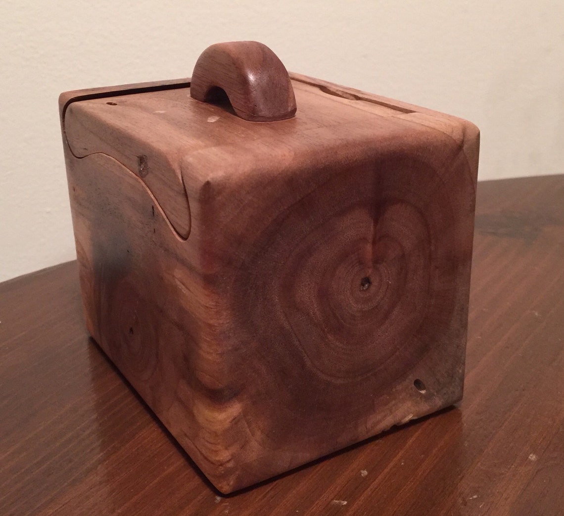 Handcrafted Black Walnut Wood Bandsaw Box Made from Log Etsy
