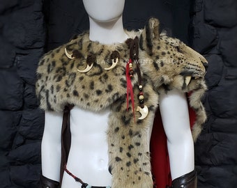 Jaguar warrior cape and head - please READ item details before purchase