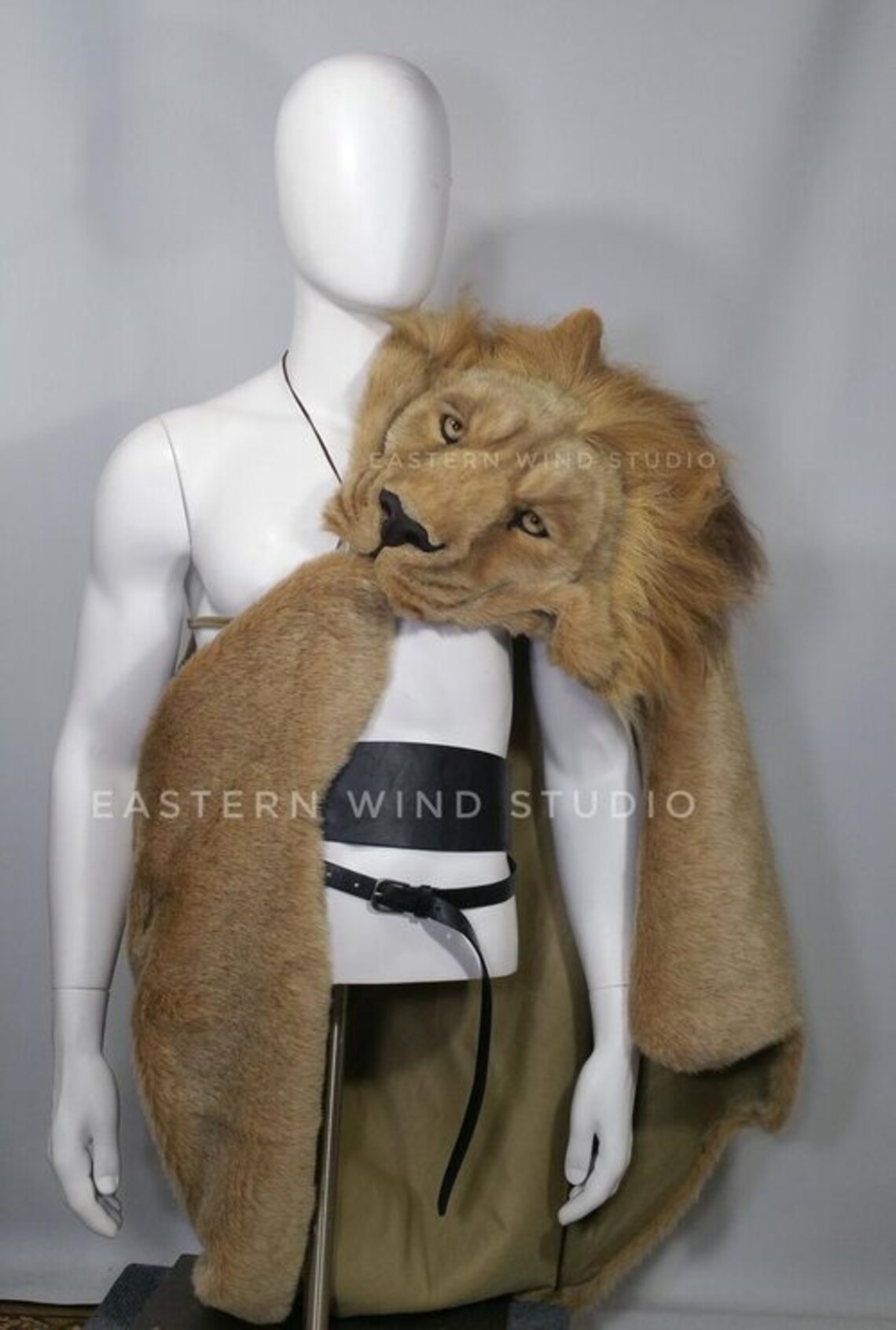Lion Skin Wrap Sash Shawl Stole Rug Animal Friendly READ Etsy Australia