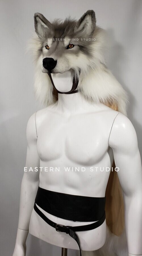 Wolf Pelt Mantle/ Headdress READ ITEM DETAILS Before Ordering Etsy