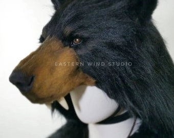 Black Bear Headdress, costume, rug(animal friendly), (READ ITEM DETAILS before ordering please!)