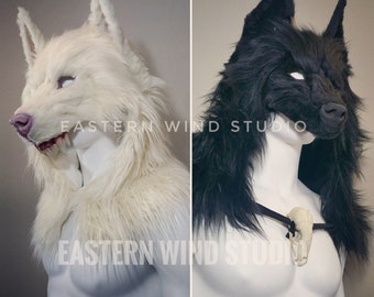 Werewolf Headdress/ mask combo - animal friendly- (READ ITEM DETAILS before ordering please!)