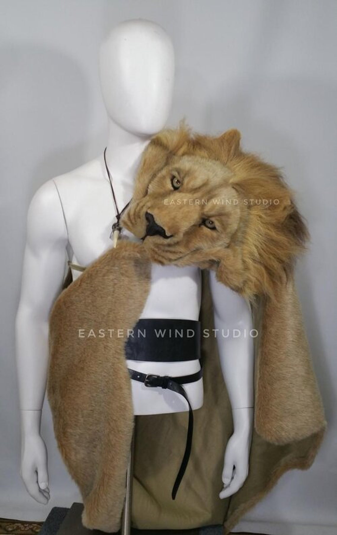 Lion Skin Wrap Sash Shawl Stole Rug Animal Friendly READ Etsy