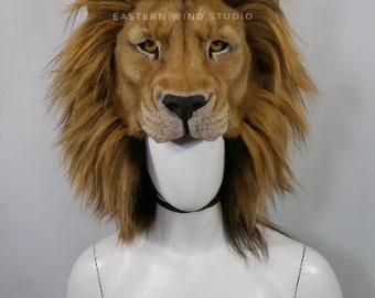 Lion headdress - cruelty free (READ ITEM DETAILS before purchasing please) made to order only